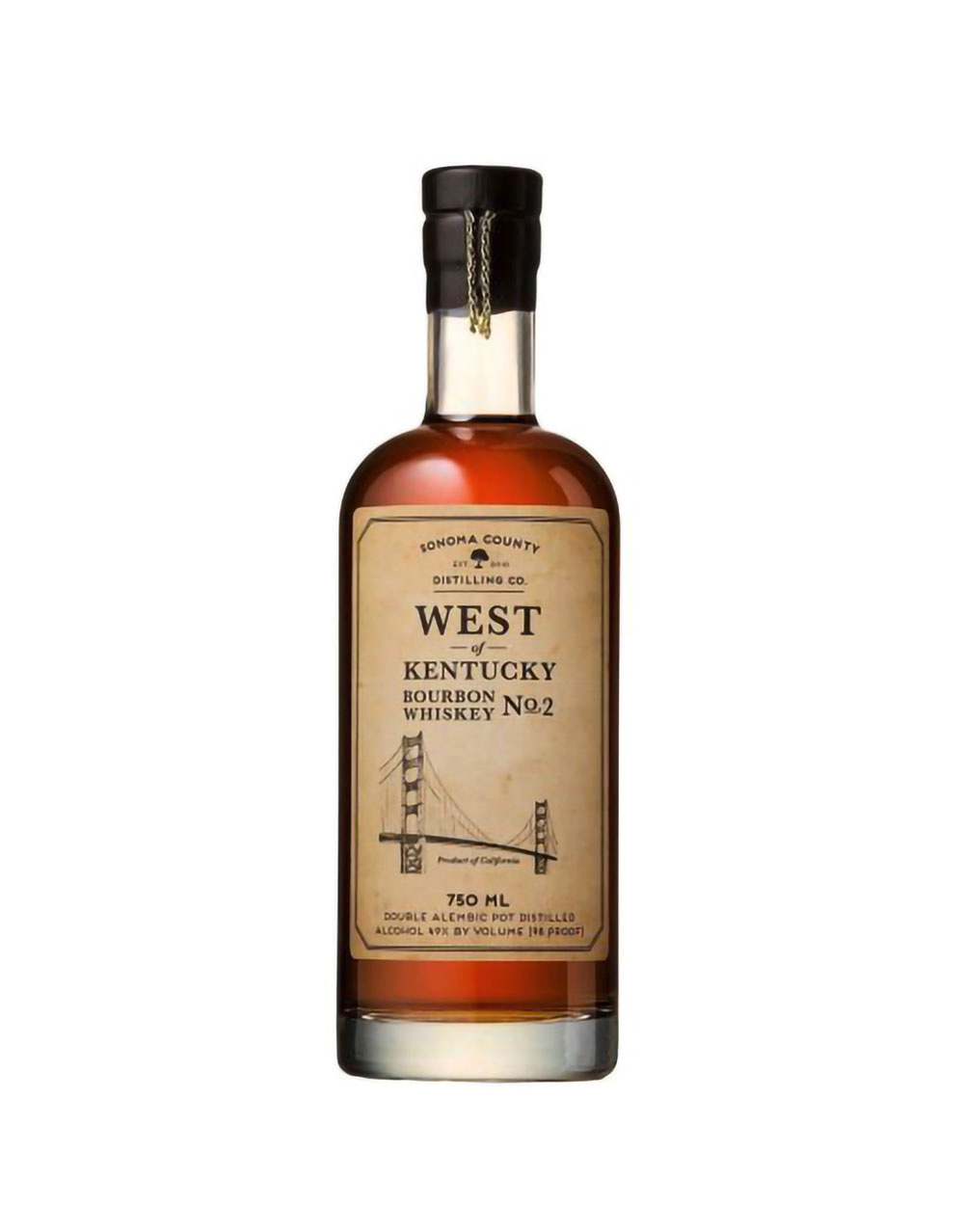 Sonoma County West of Kentucky No. 2 Bourbon Whiskey
