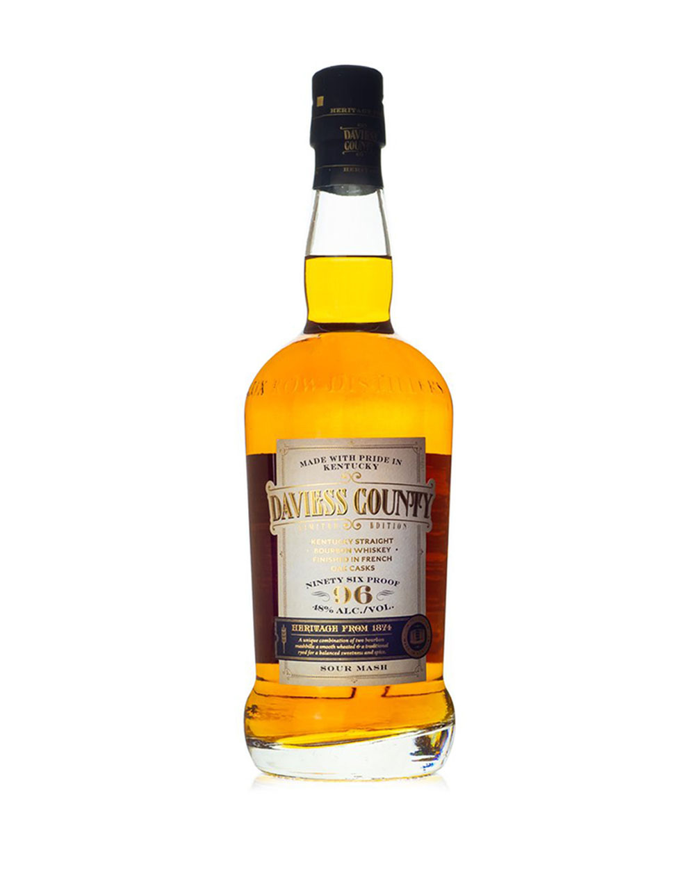 Daviess County sour mash 96 proof limited edition Oak Casks Kentucky Straight Bourbon Whiskey