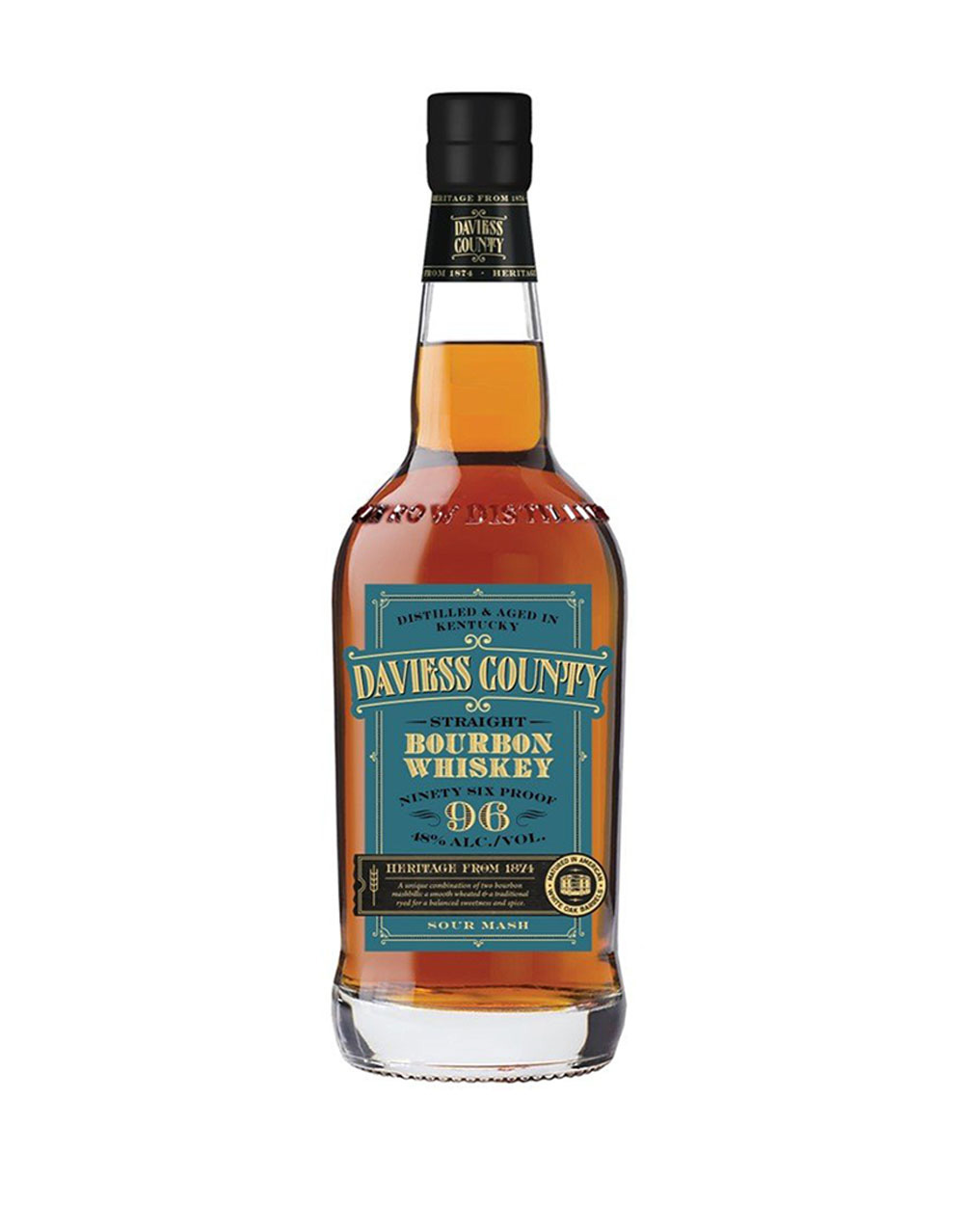 Daviess County sour mash 96 proof Kentucky Straight Bourbon Whiskey